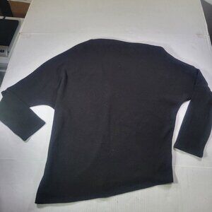 ASTR The Label Women Asymmetrical Black Long Sleeve Sweater Top Size L